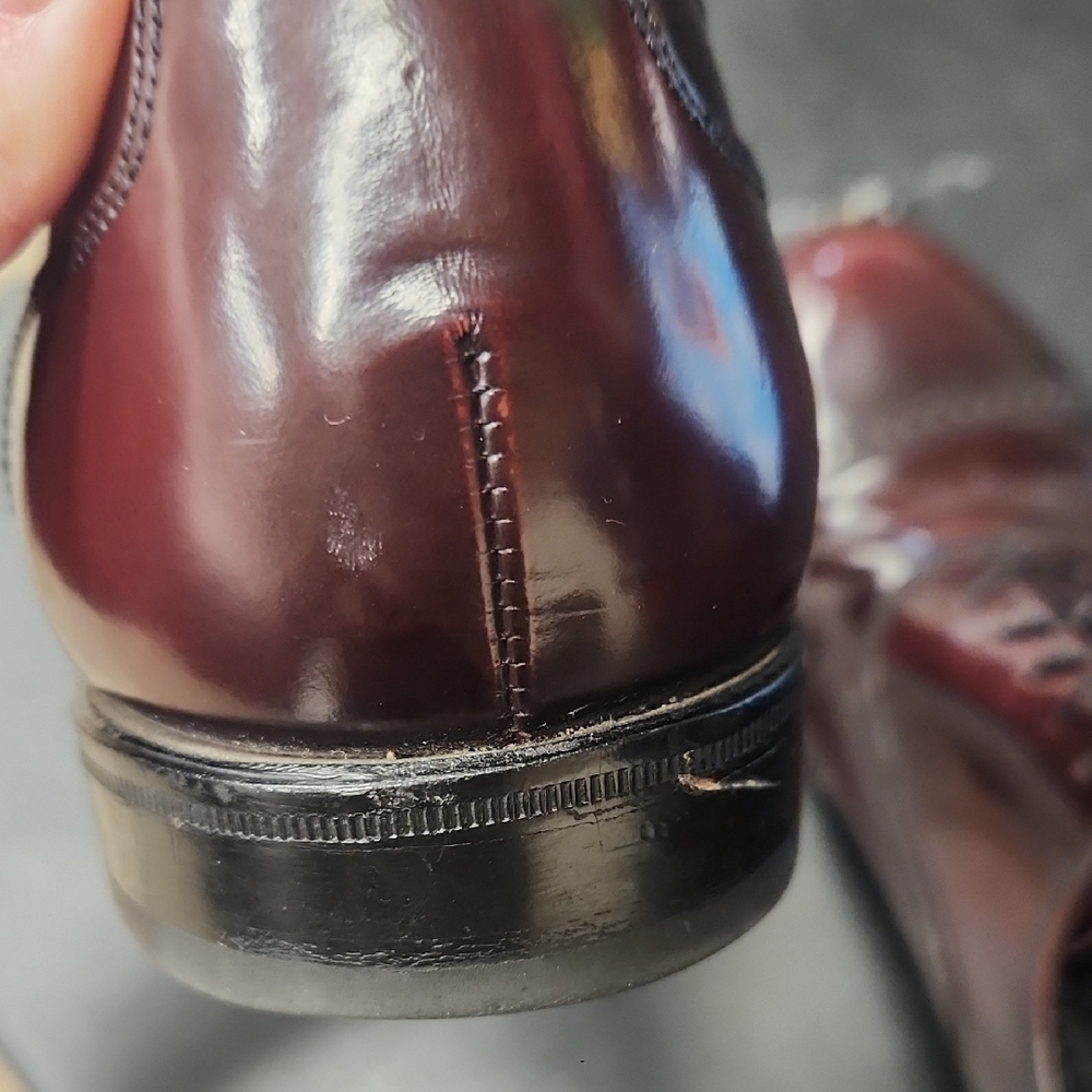 Florsheim Men's Dark Burgundy Leather Rucci Cap Toe Oxfords - Picture 8 of 10